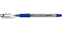 Ручка шариковая Crown low Vis корпус прозрачный, стержень синий