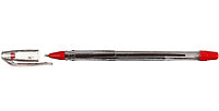 Ручка шариковая Crown Oil Jell корпус прозрачный, стержень красный