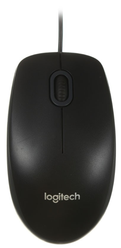 Мышь компьютерная Logitech B100 USB, проводная, черная - фото 4 - id-p131175188
