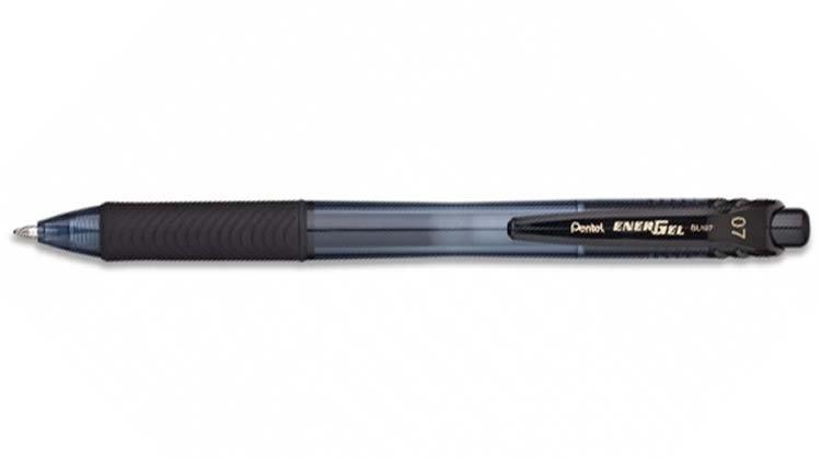Ручка гелевая автоматическая EnerGel-X толщина линии письма 0,7 мм, стержень черный - фото 1 - id-p131170792
