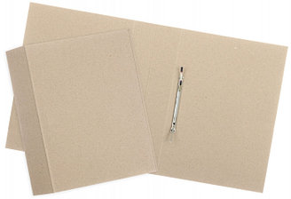 Папка картонная со скоросшивателем «Техком» А4, ширина корешка 100 мм, 620 г/м2, серая, металлический
