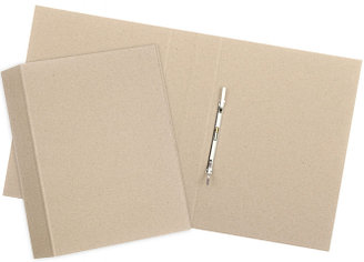 Папка картонная со скоросшивателем «Техком» А4, ширина корешка 80 мм, 620 г/м2, серая, металлический