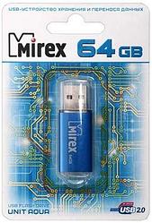 Флэш-накопитель Mirex Unit 64Gb, корпус синий