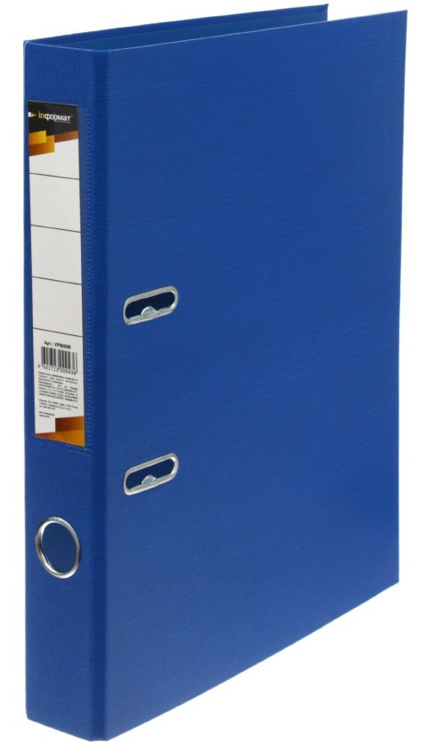 Папка-регистратор inФормат с односторонним ПВХ-покрытием корешок 50 мм, синий - фото 3 - id-p131169760