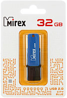 Флэш-накопитель Mirex City 32Gb, корпус черный с синим