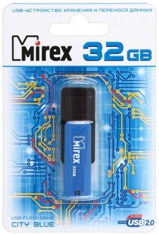 Флэш-накопитель Mirex City 32Gb, корпус черный с синим - фото 2 - id-p131172963
