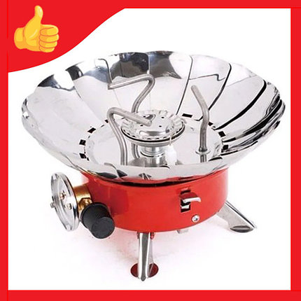 Портативная (туристическая) газовая плита Windproof Camping Stove К-205, фото 2