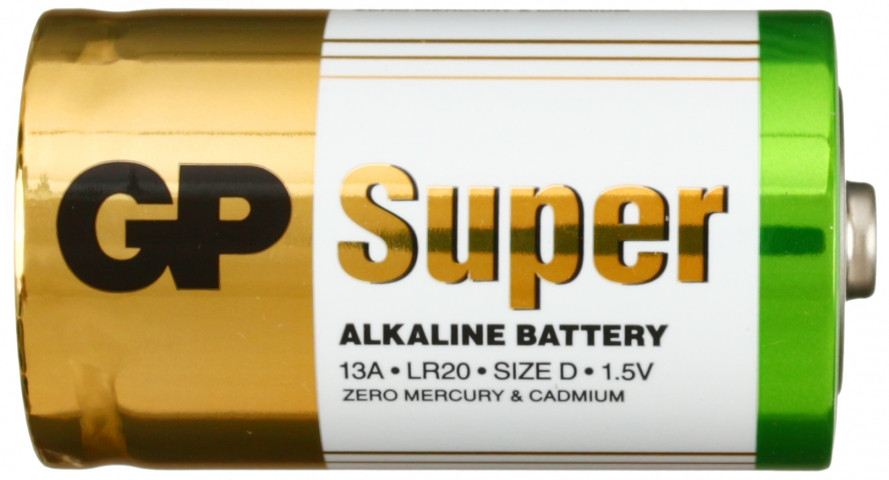 Батарейка щелочная GP Super D, LR20, 1.5V - фото 1 - id-p131176587