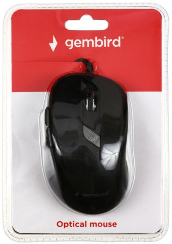 Мышь компьютерная Gembird MUS-6B-01 USB, проводная, черная - фото 2 - id-p131176591