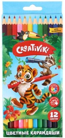 Карандаши цветные Creativiki 12 цветов, длина 175 мм - фото 2 - id-p131174175