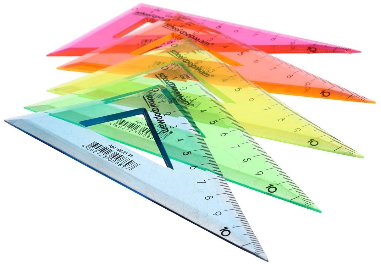 Треугольник пластиковый schoolФормат 11 см, 30°, ассорти (цена за 1 шт.) - фото 1 - id-p131170860