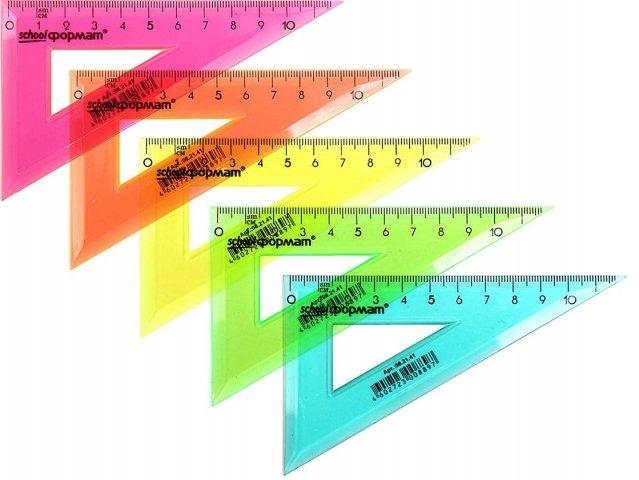 Треугольник пластиковый schoolФормат 11 см, 30°, ассорти (цена за 1 шт.) - фото 2 - id-p131170860