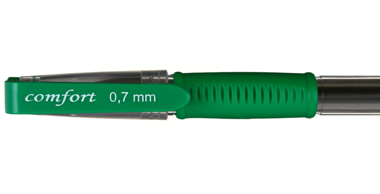 Ручка гелевая Comfort корпус прозрачный, стержень зеленый - фото 1 - id-p131170870