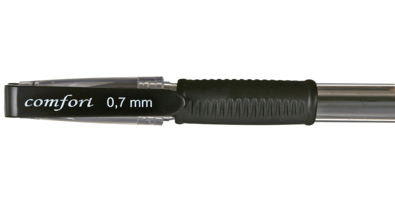 Ручка гелевая Comfort корпус прозрачный, стержень черный - фото 1 - id-p131170871