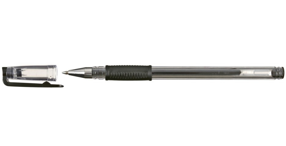 Ручка гелевая Comfort корпус прозрачный, стержень черный - фото 2 - id-p131170871