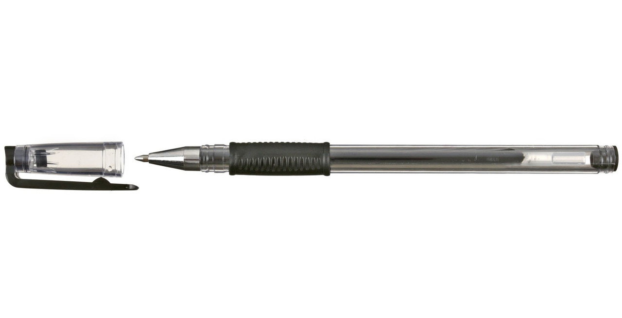 Ручка гелевая Comfort корпус прозрачный, стержень черный - фото 3 - id-p131170871