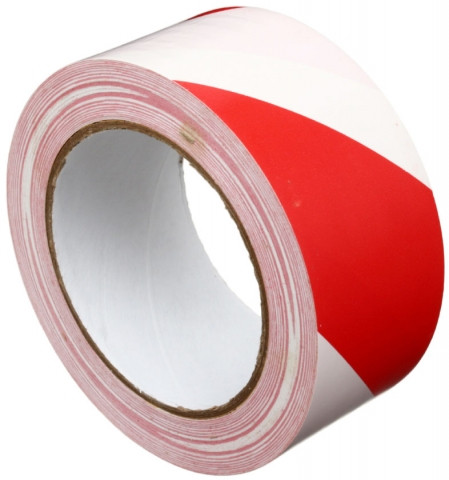 Клейкая лента разметочная «Лама-Аэро» 48 мм*33 м, 150 мкм, красно-белая - фото 1 - id-p131176605