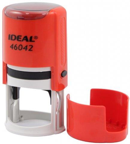 Автоматическая оснастка Ideal 46042 (в боксе, для круглых печатей) для клише печати ø42 мм, корпус красный - фото 1 - id-p131174188