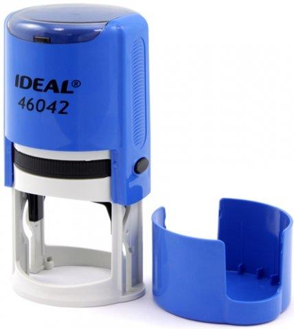 Автоматическая оснастка Ideal 46042 (в боксе, для круглых печатей) для клише печати ø42 мм, корпус синий - фото 1 - id-p131174189