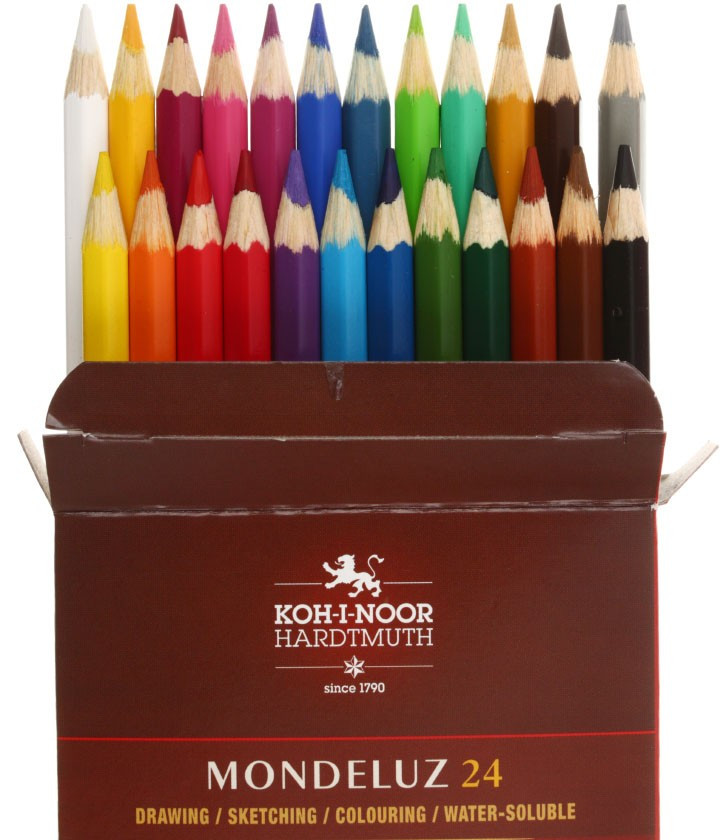 Карандаши цветные акварельные Mondeluz 24 цвета, длина 175 мм - фото 1 - id-p131175266