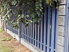 Забор на сборном фундаменте под ключ (металлоштакетник ЛАГУНА, двойная зашивка, декоративные столбы), фото 7