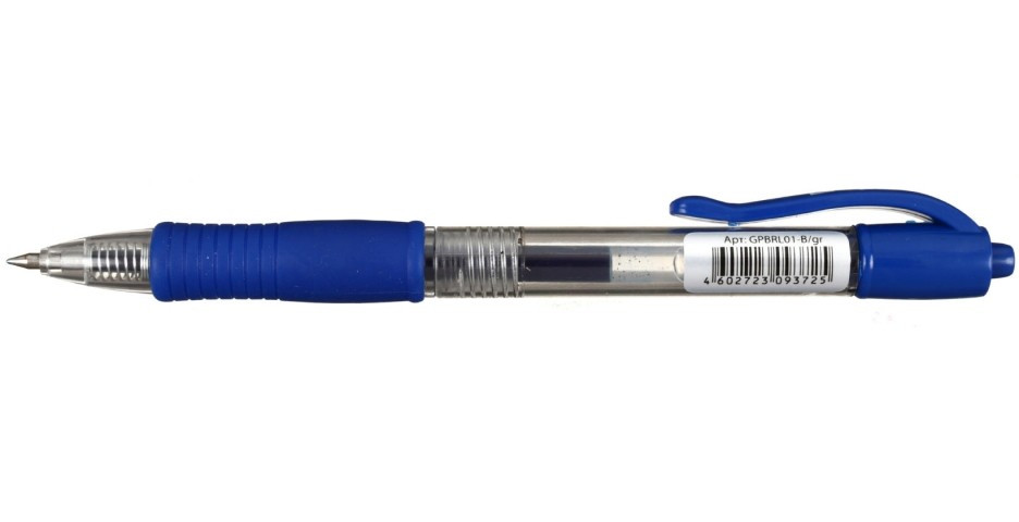 Ручка гелевая автоматическая Lite корпус прозрачный, стержень синий - фото 1 - id-p131175279