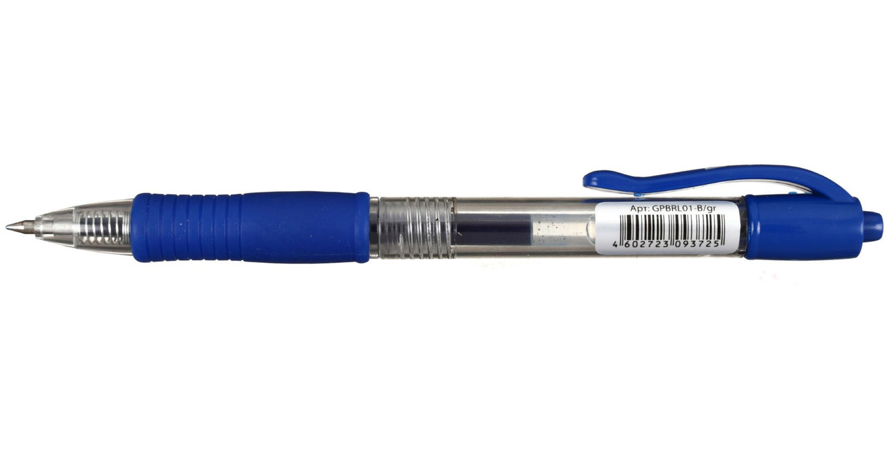 Ручка гелевая автоматическая Lite корпус прозрачный, стержень синий - фото 2 - id-p131175279