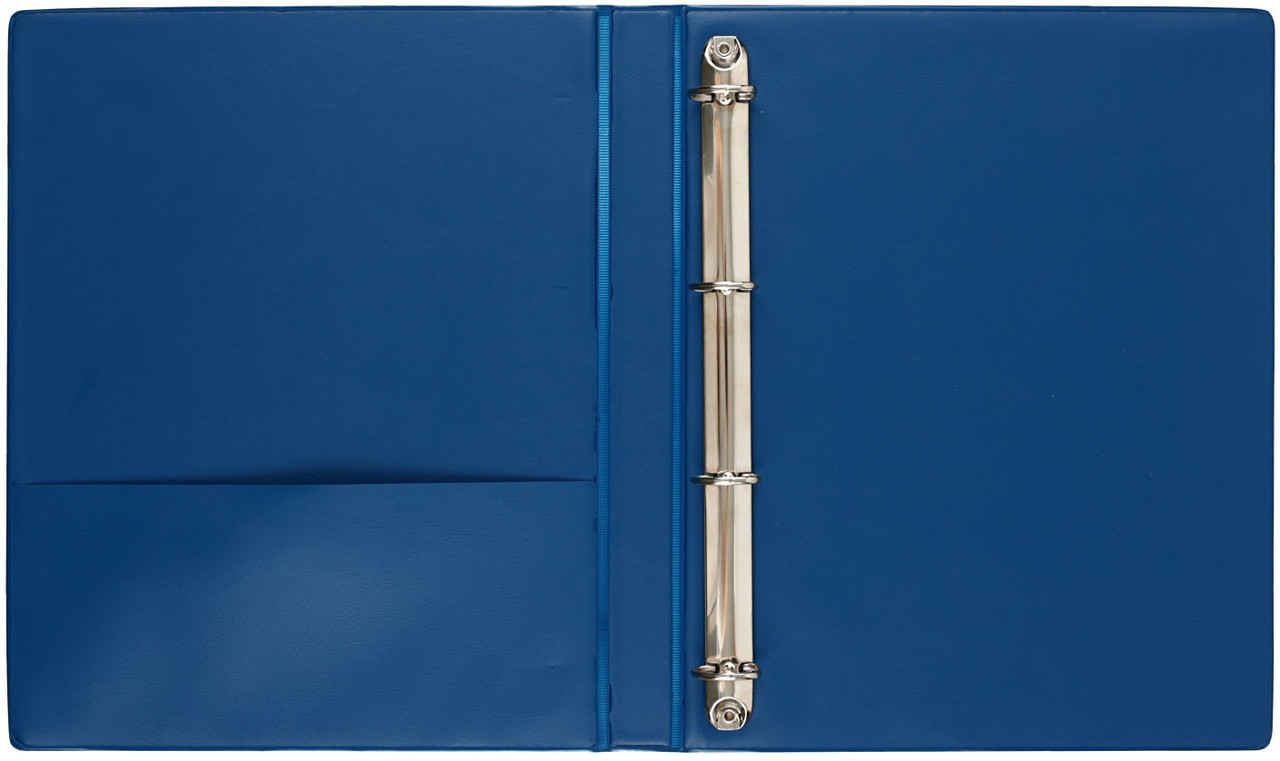 Папка-регистратор на 4 кольцах Panorama Berlingo корешок 35 мм, диаметр кольца 25 мм, синяя - фото 1 - id-p131175286