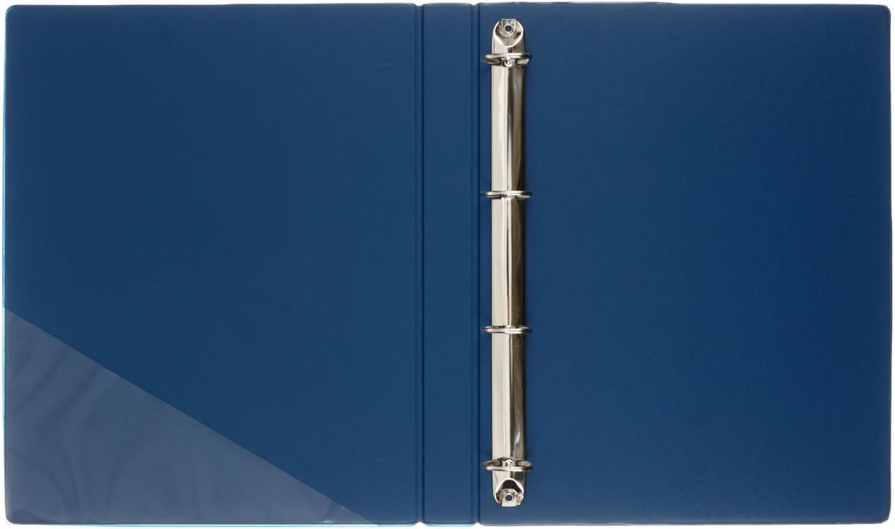 Папка-регистратор на 4 кольцах Panorama Berlingo корешок 35 мм, диаметр кольца 25 мм, синяя - фото 3 - id-p131175286