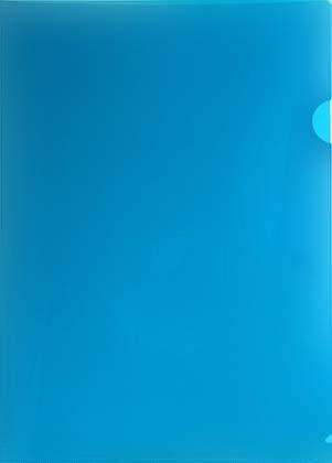 Папка-уголок пластиковая inФормат А4+ толщина пластика 0,15 мм, прозрачная синяя - фото 2 - id-p131169849