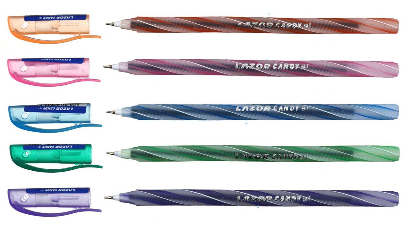 Ручка шариковая одноразовая Linc Candy корпус ассорти, стержень синий - фото 1 - id-p131170911