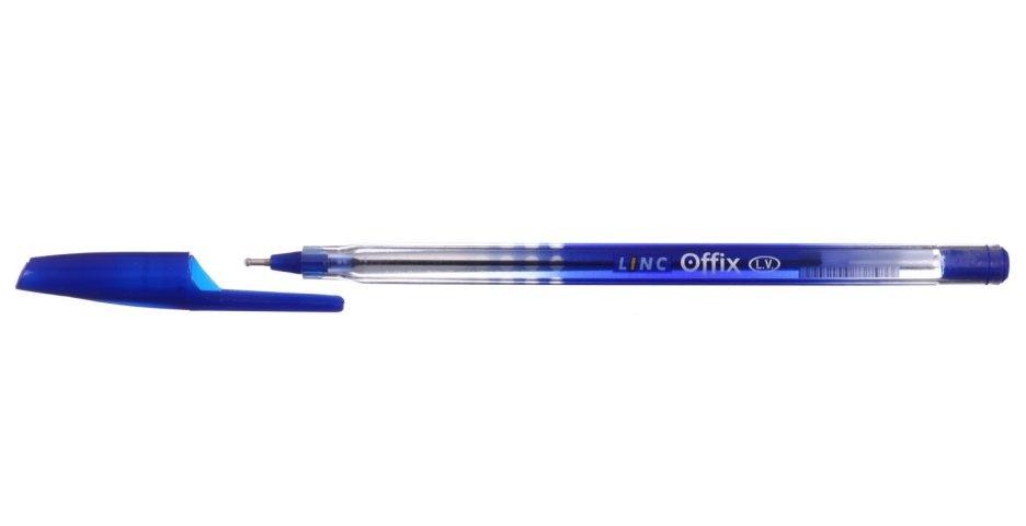Ручка шариковая одноразовая Linc Offix корпус ассорти, стержень синий - фото 2 - id-p131170913