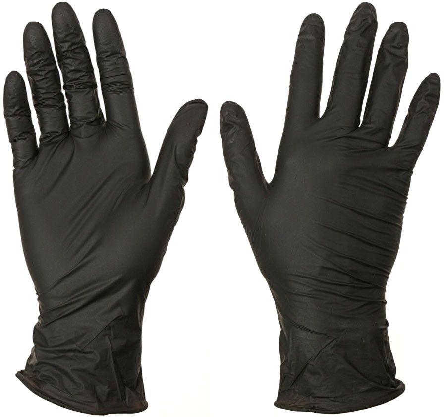 Перчатки нитриловые Black Atlas размер S, 100 пар (200 шт), черные - фото 1 - id-p131176642