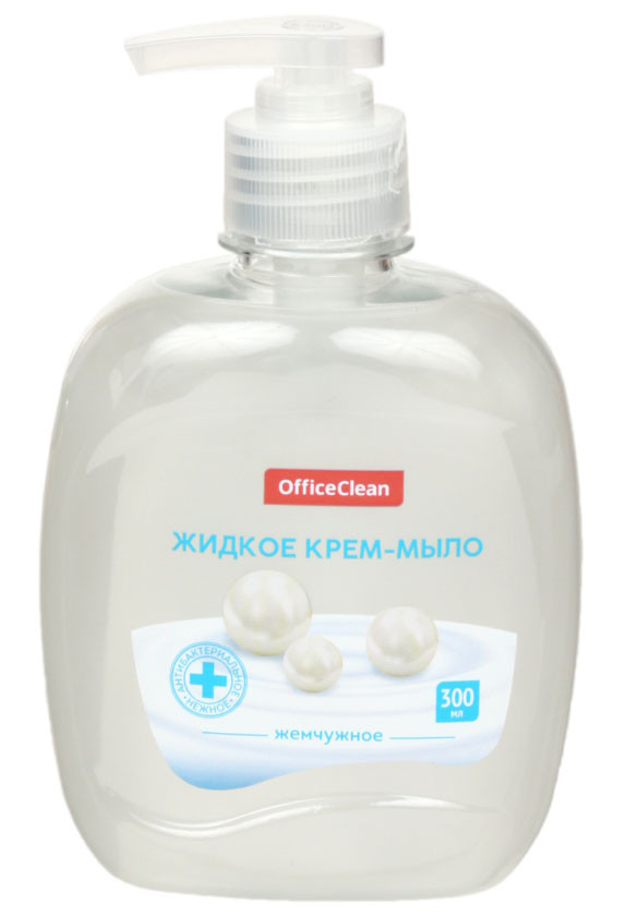 Мыло-крем жидкое OfficeClean (с дозатором) 300 мл, «Жемчужное» - фото 2 - id-p131176662