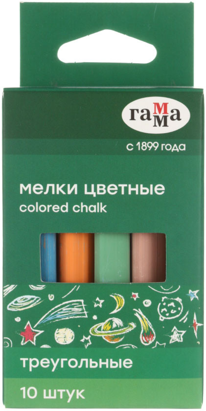 Мелки цветные «Гамма» 10 шт., треугольные - фото 4 - id-p131176688