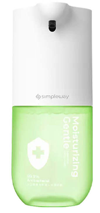Диспенсер для мыла автоматический Simpleway зеленый (с антибактериальным мылом - лайм, 300 мл) - фото 3 - id-p131176696