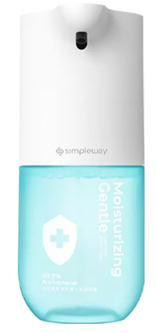 Диспенсер для мыла автоматический Simpleway синий (с антибактериальным мылом, 300 мл) - фото 2 - id-p131176698