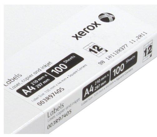 Бумага самоклеящаяся для изготовления этикеток Xerox А4, 12 шт., 105*44 мм, 100 л. - фото 1 - id-p131170953