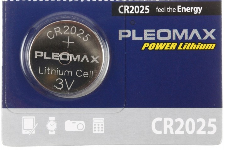 Батарейка литиевая дисковая Samsung Pleomax CR2025, 3V - фото 1 - id-p131175365