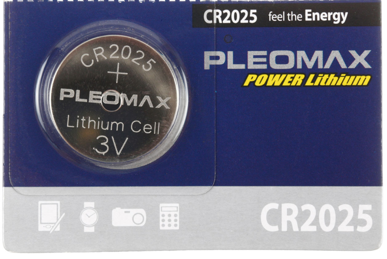 Батарейка литиевая дисковая Samsung Pleomax CR2025, 3V - фото 2 - id-p131175365