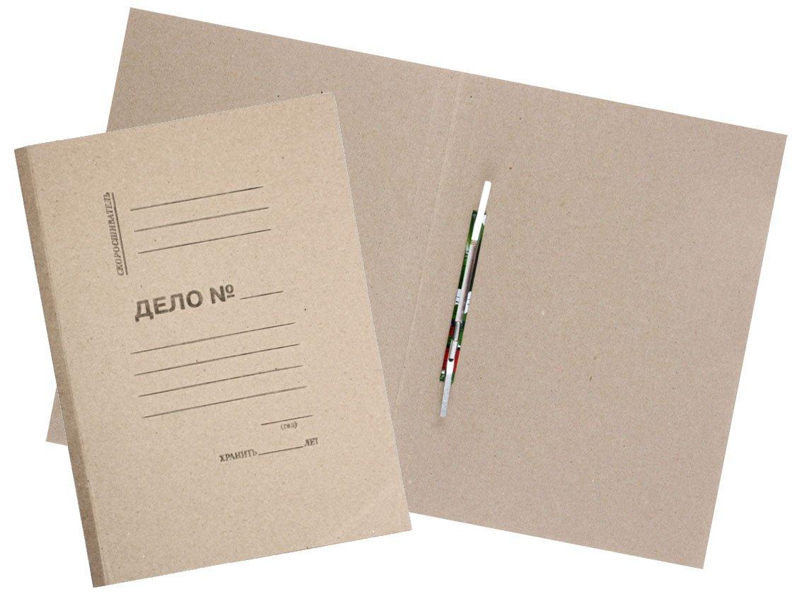 Папка картонная «Дело» со скоросшивателем А4, ширина корешка 30 мм, плотность 420 г/м2, немелованная, серая - фото 1 - id-p131169917