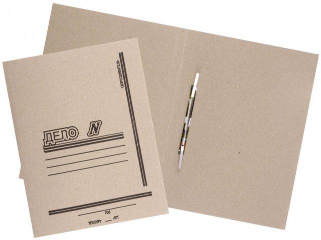 Папка картонная «Дело» со скоросшивателем А4, ширина корешка 30 мм, плотность 420 г/м2, немелованная, серая - фото 2 - id-p131169917