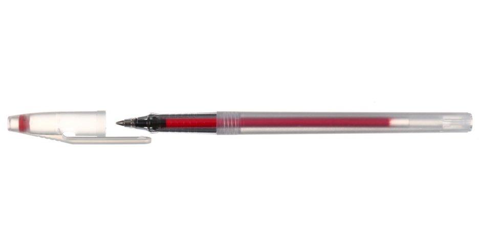 Ручка гелевая Status корпус прозрачный, стержень красный - фото 1 - id-p131170991