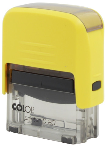Автоматическая оснастка Colop C20 для клише штампа 14*38 мм, корпус желтый - фото 1 - id-p131176741