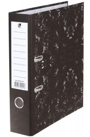Папка-регистратор Lite «под мрамор» корешок 75 мм, черный - фото 2 - id-p131174310