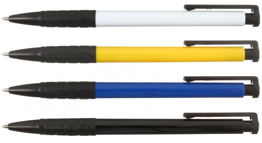 Ручка шариковая автоматическая Deli корпус ассорти, стержень синий - фото 1 - id-p131175407