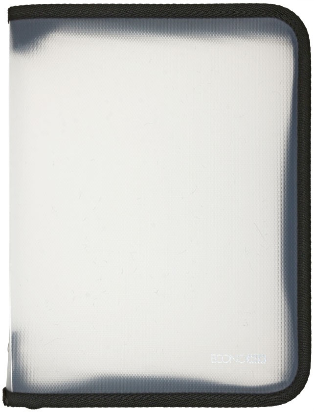 Папка пластиковая на молнии Economix А5+ толщина пластика 0,5 мм, прозрачная с черным - фото 4 - id-p131175417