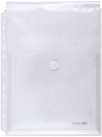Папка-конверт пластиковая на липучке с перфорацией Economix А4+ толщина пластика 0,18 мм, вертикальная, - фото 3 - id-p131173156