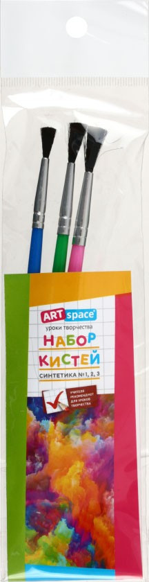 Набор кистей «Синтетика» ARTspace 3 шт. - фото 2 - id-p131175425