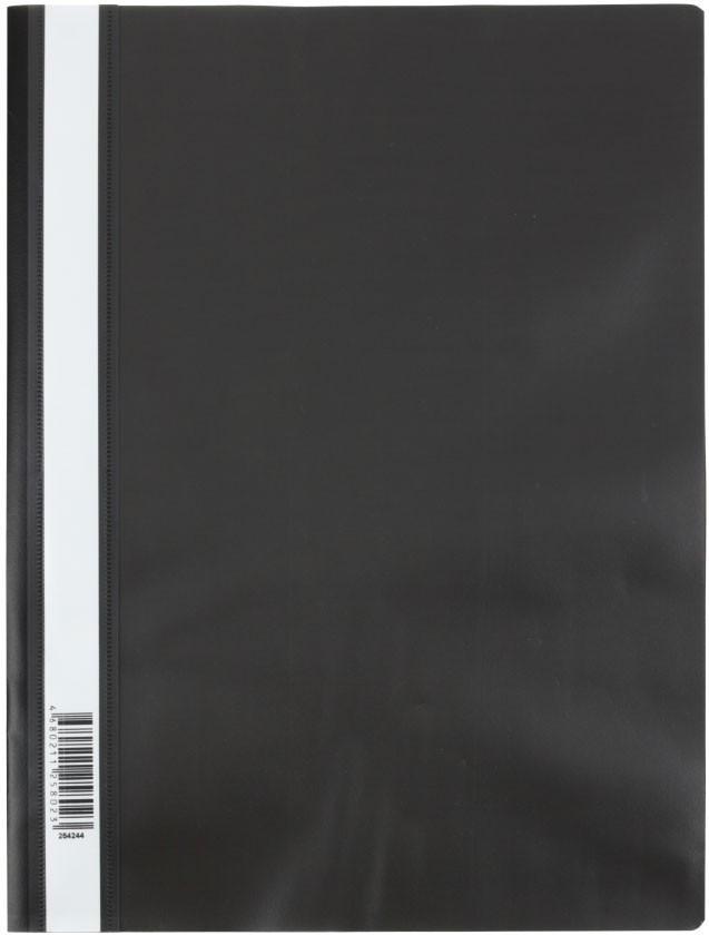 Папка-скоросшиватель пластиковая А4 OfficeSpace толщина пластика 0,12 мм, черная - фото 1 - id-p131175444